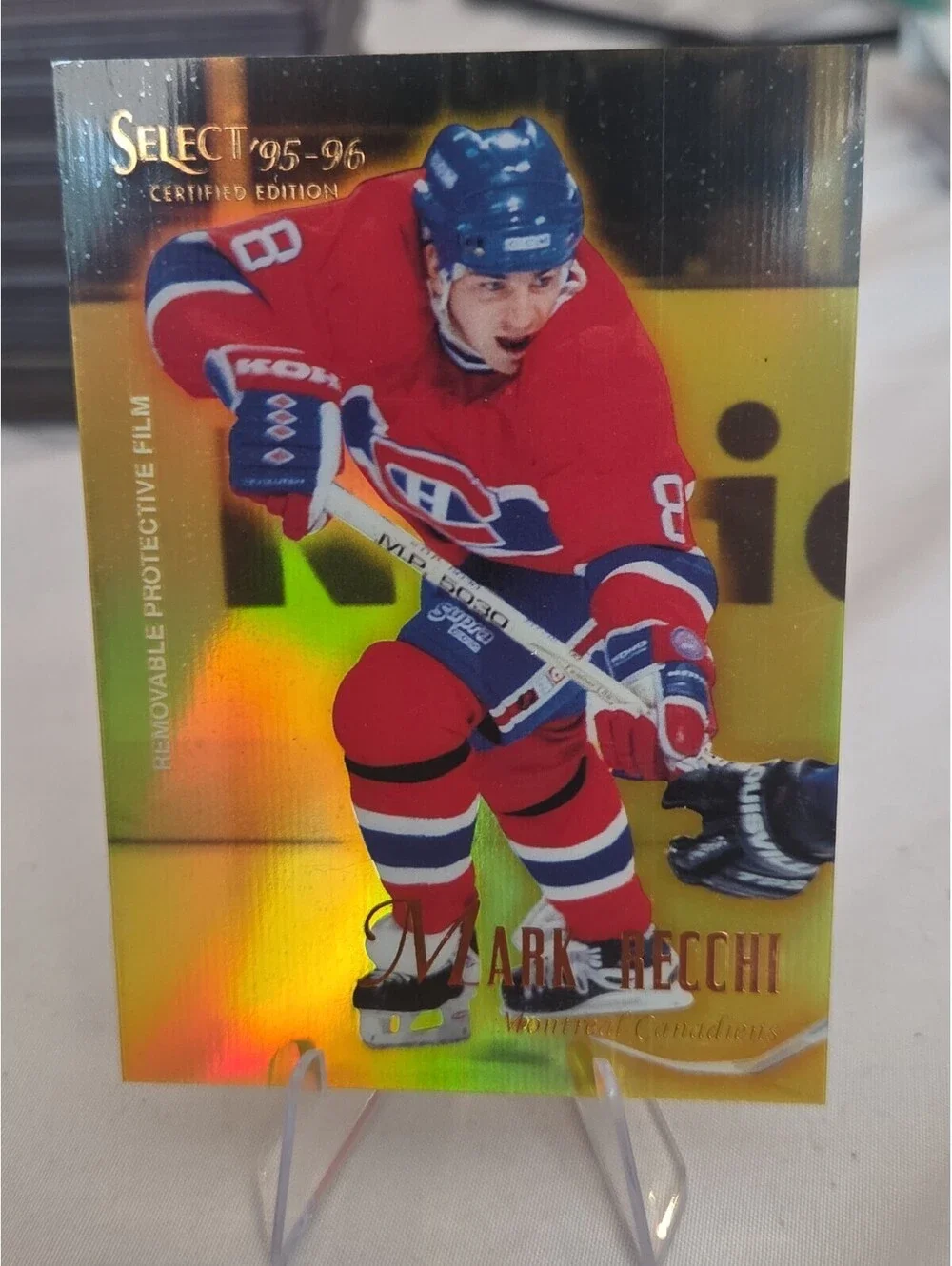 1996 Pinnacle Select 95-96 Certified #10 Canadiens Mark Recchi Mirror Gold SSP